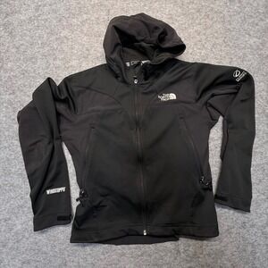 The North Face Hooded Jacket Womens S Flight Series Windstopper Polyester Black